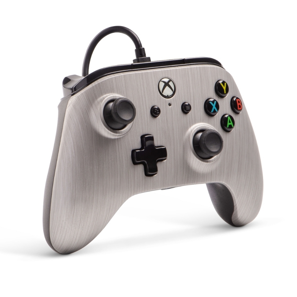 PowerA Enhanced Wired Controller for Xbox One and Windows 10 Brushed Aluminum - Picture 10 of 16